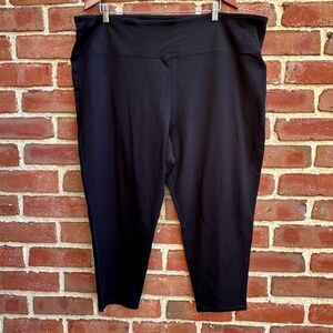 Eileen Fisher $148 traceable cotton jersey leggings cropped black 3X NEW